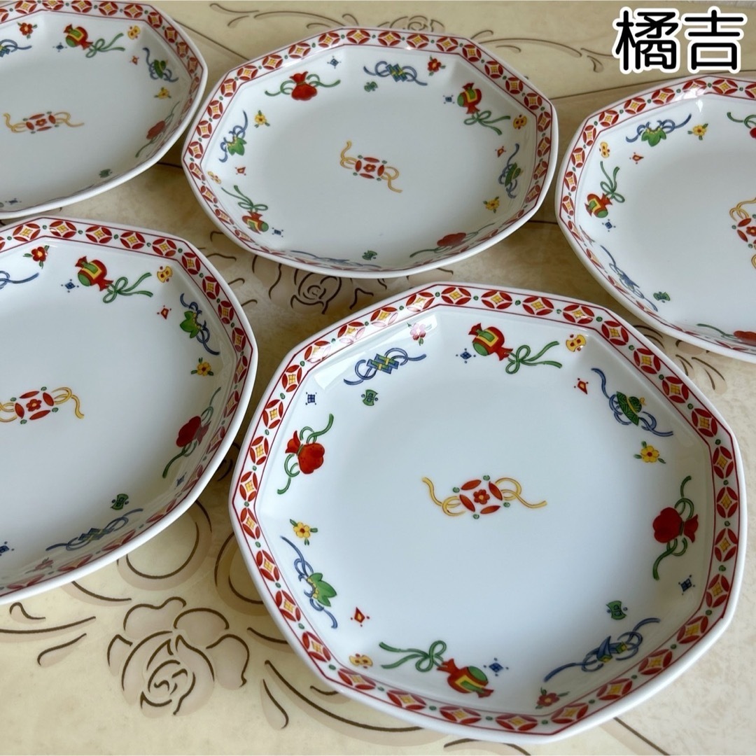 たち吉 - たち吉 中華皿 八角皿 チャーハン皿 5枚 中皿揃 たち吉 - たち吉 中華皿 八角皿 チャーハン皿 5枚 中皿揃