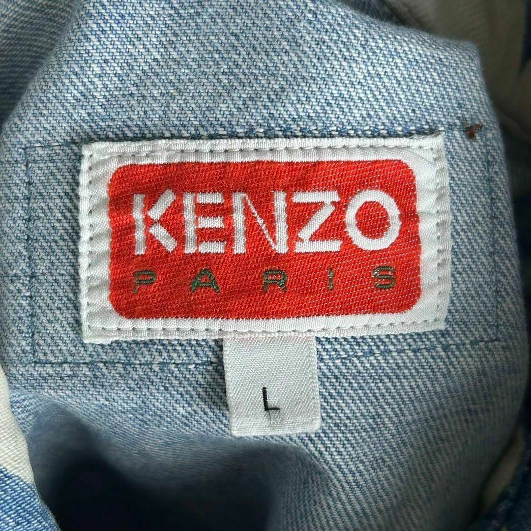 現行モデル】ケンゾー☆総柄入りデニムジャケット バックロゴ 現行モデル】ケンゾー☆総柄入りデニムジャケット バックロゴ