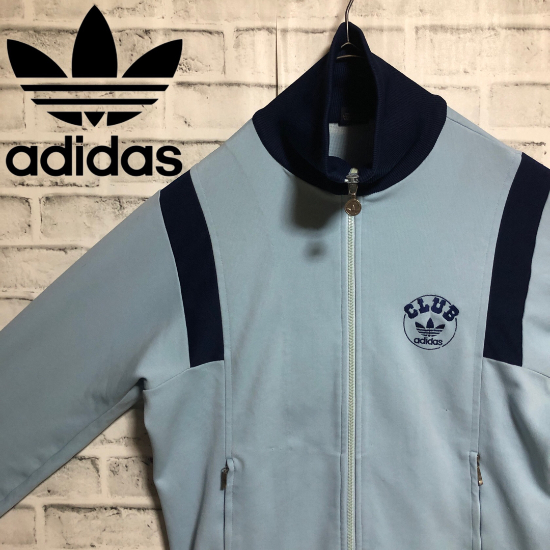 ファッションの 80s⭐️adidas - adidas CLUB vintage トラックジャケット刺繍 アディダス