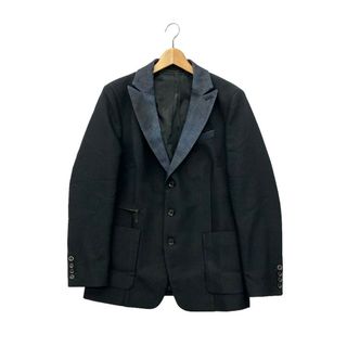 訳あり DIESEL-CO. 異素材切替テーラードジャケット メンズ L(テーラードジャケット)