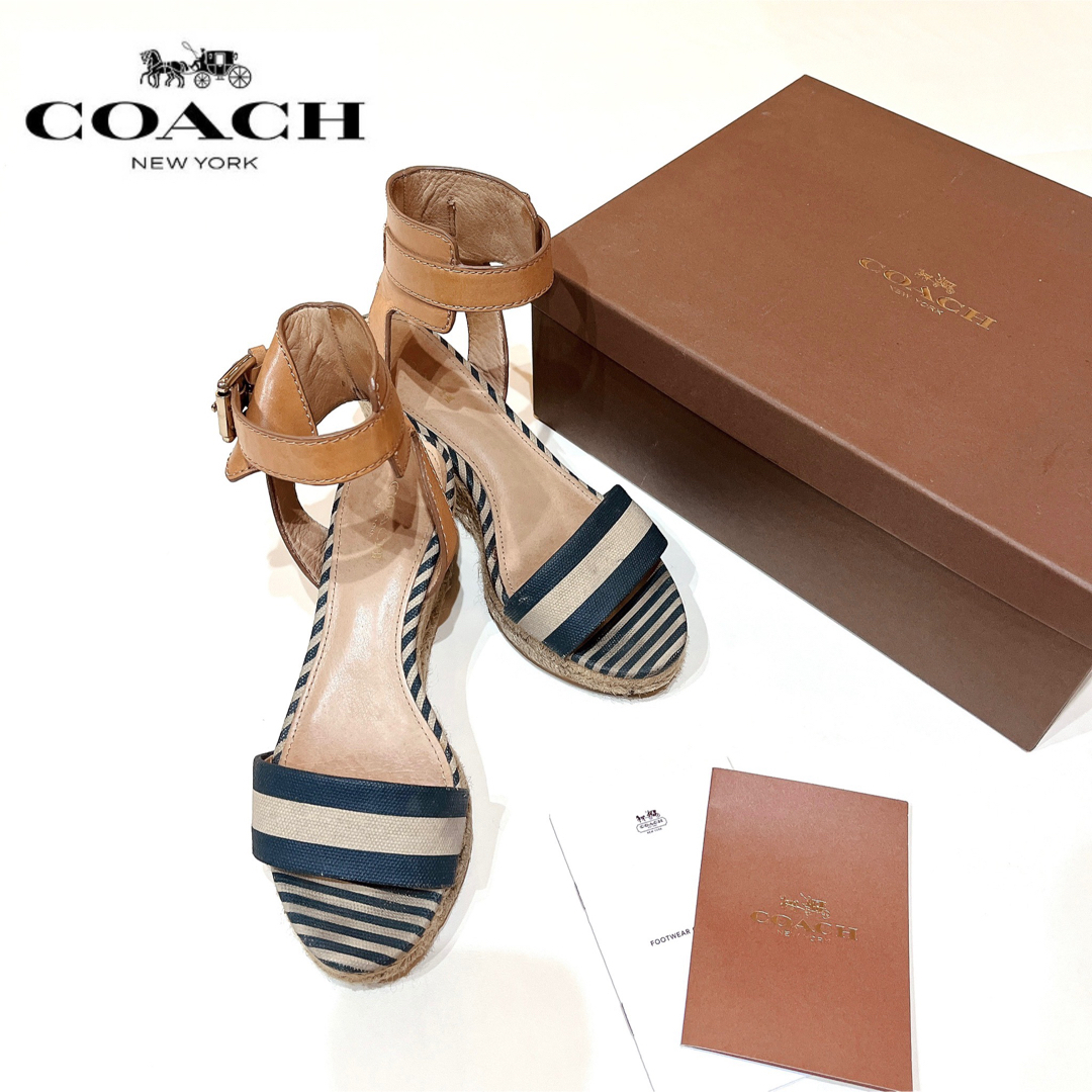 COACH - コーチ エスパドリーユ レザーサンダル 23.5㎝ ハイ COACH - コーチ エスパドリーユ レザーサンダル 23.5㎝ ハイ