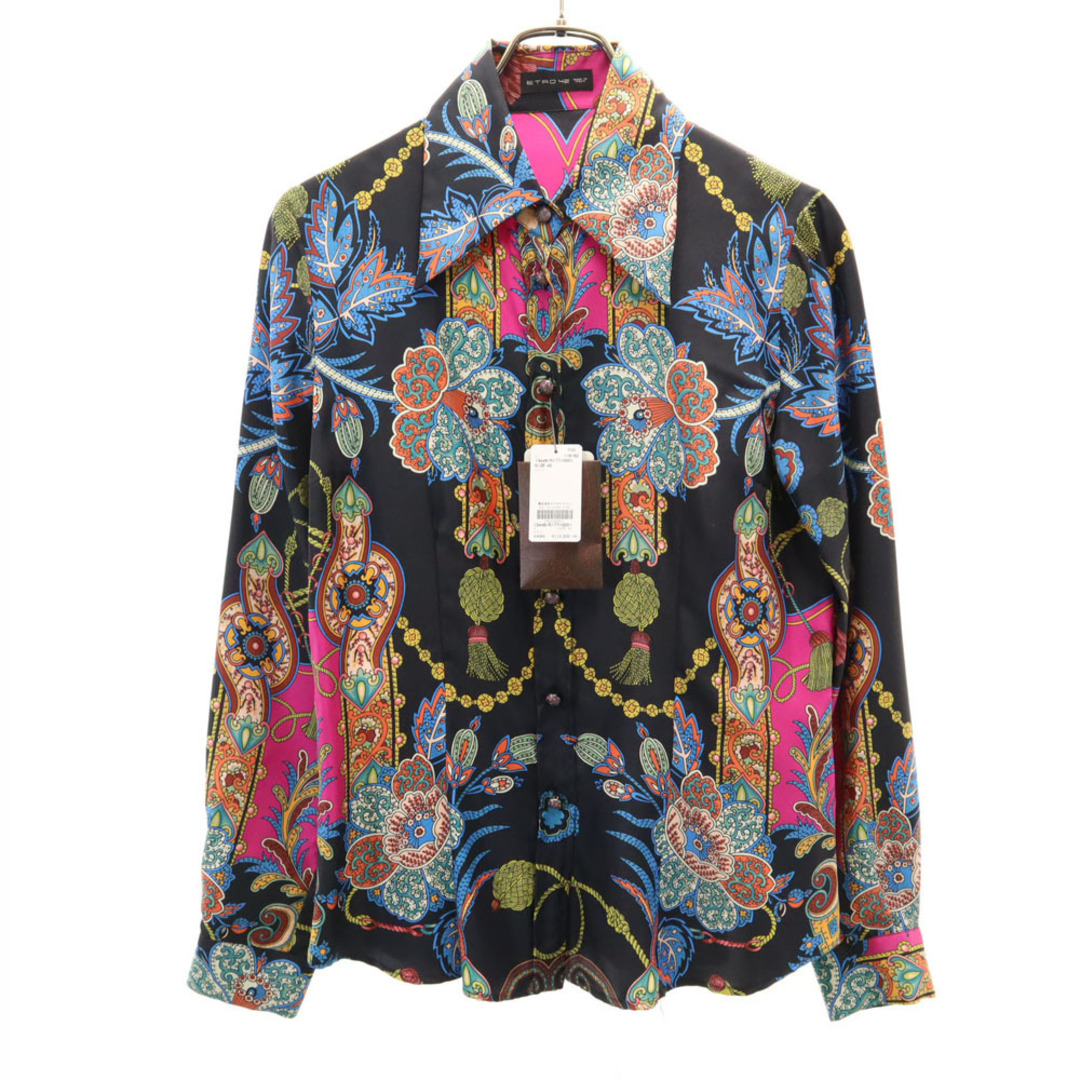 ETRO - 未使用 エトロ イタリア製 シルク 総柄 長袖 シャツ 42 ETRO - 未使用 エトロ イタリア製 シルク 総柄 長袖 シャツ 42