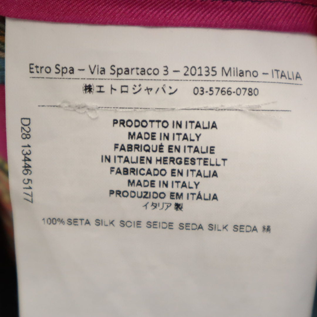 ETRO - 未使用 エトロ イタリア製 シルク 総柄 長袖 シャツ 42 ETRO - 未使用 エトロ イタリア製 シルク 総柄 長袖 シャツ 42