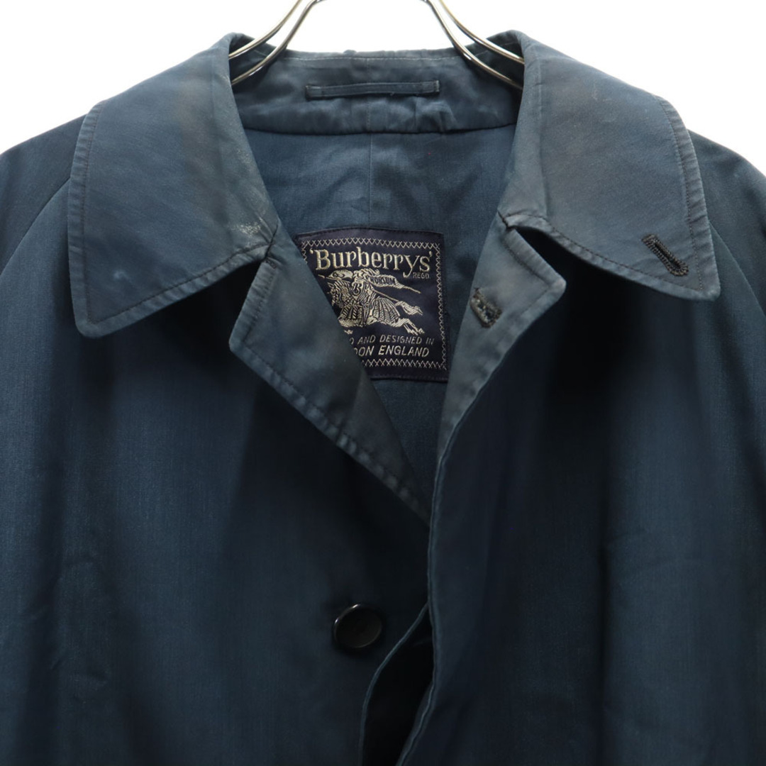 BURBERRY - バーバリーズ 60s 70s ステンカラーコート ネイビー BURBERRY - バーバリーズ 60s 70s ステンカラーコート ネイビー