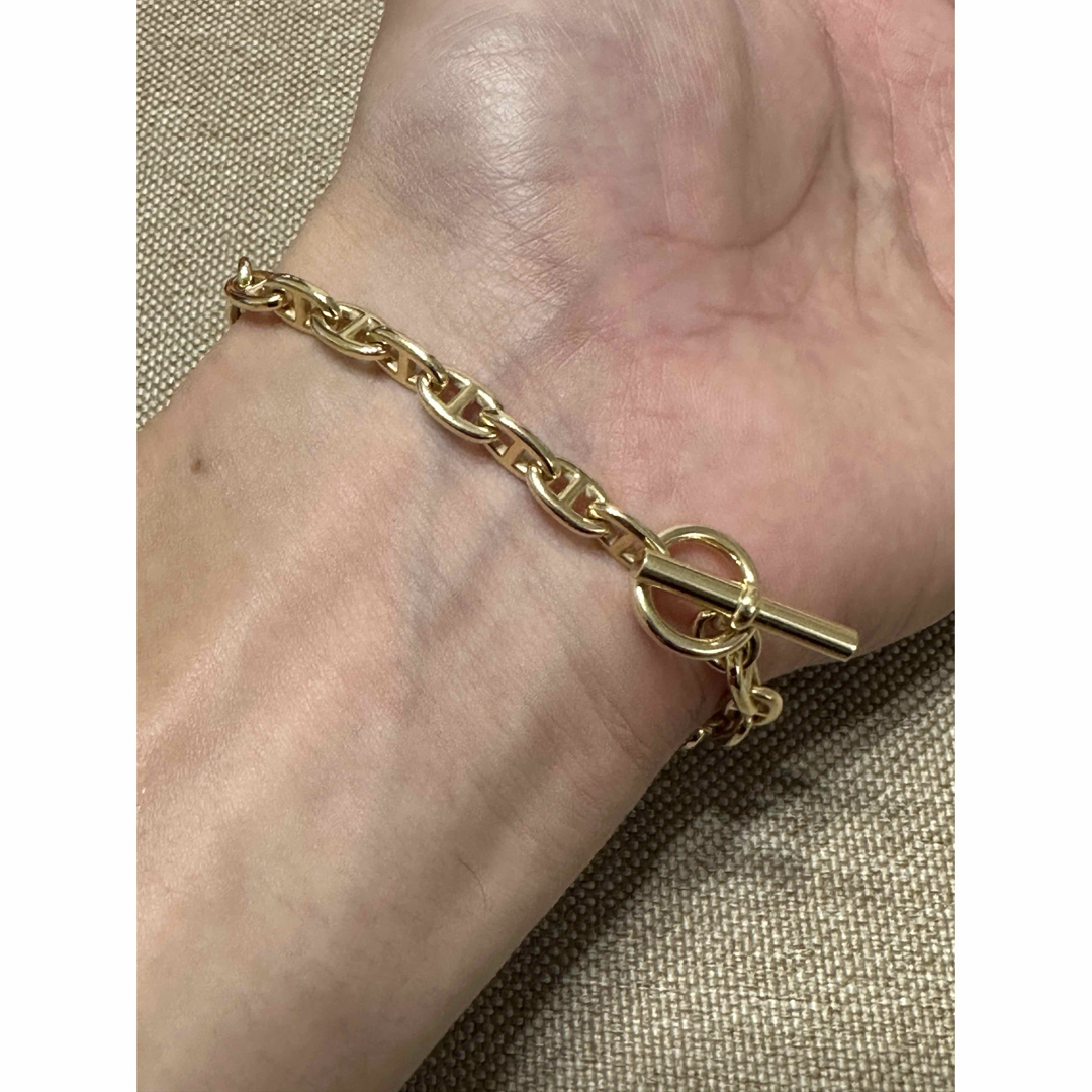 HERMES - HERMES シェーヌダンクルTPM 18KYG 28コマ イエロー HERMES - HERMES シェーヌダンクルTPM 18KYG 28コマ イエロー