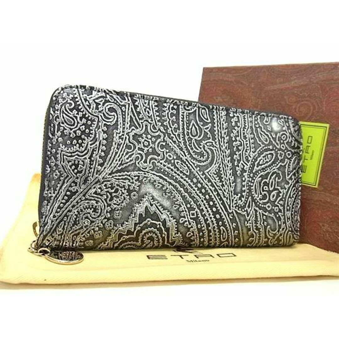 ETRO - □美品□ ETRO エトロ レザー ペイズリー柄 ラウンド ETRO - □美品□ ETRO エトロ レザー ペイズリー柄 ラウンド