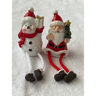 【新品】クリスマスの置物(2つ)(置物)