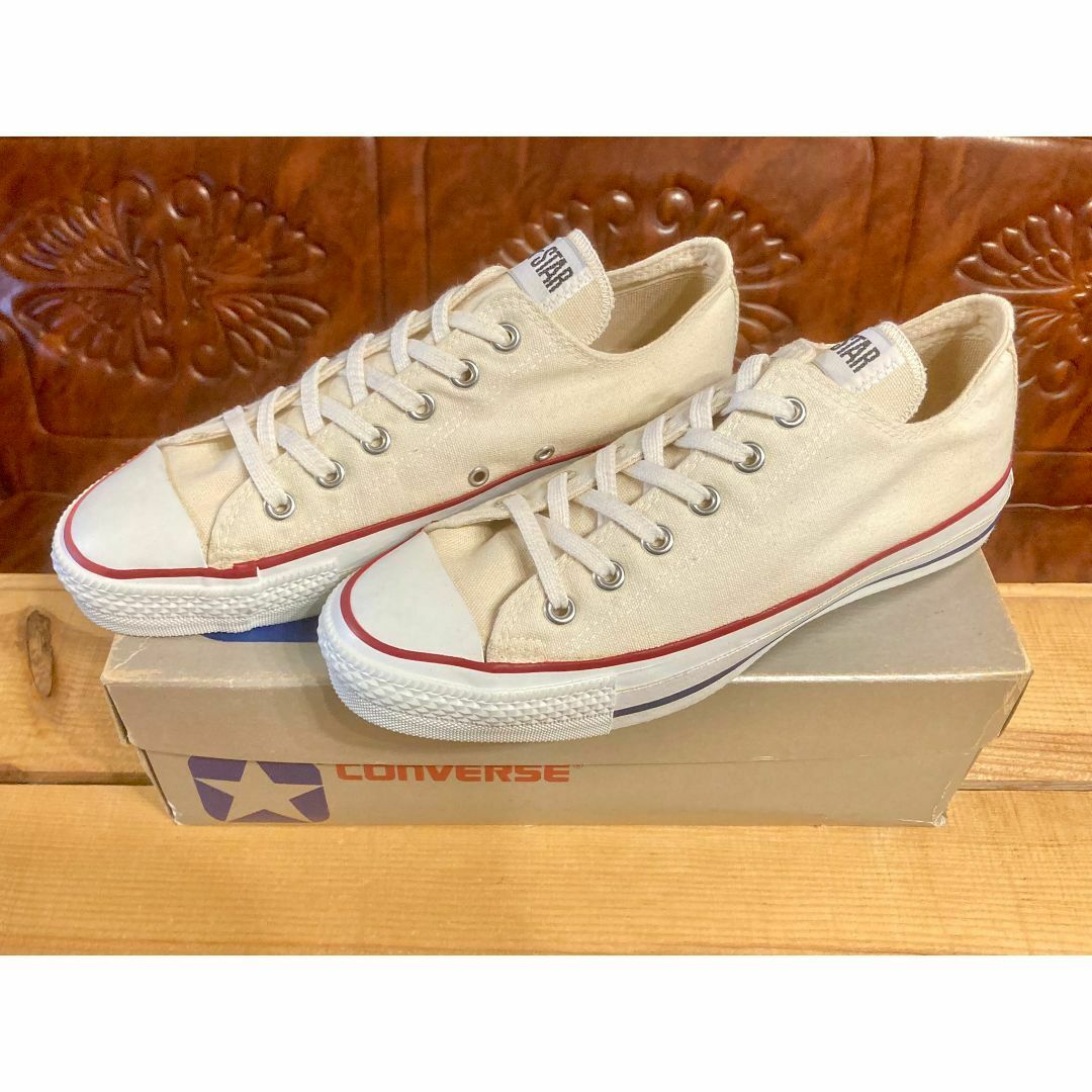 CONVERSE - ☆80s!USA!コンバース オールスター 生成り 銀箱 CONVERSE - ☆80s!USA!コンバース オールスター 生成り 銀箱