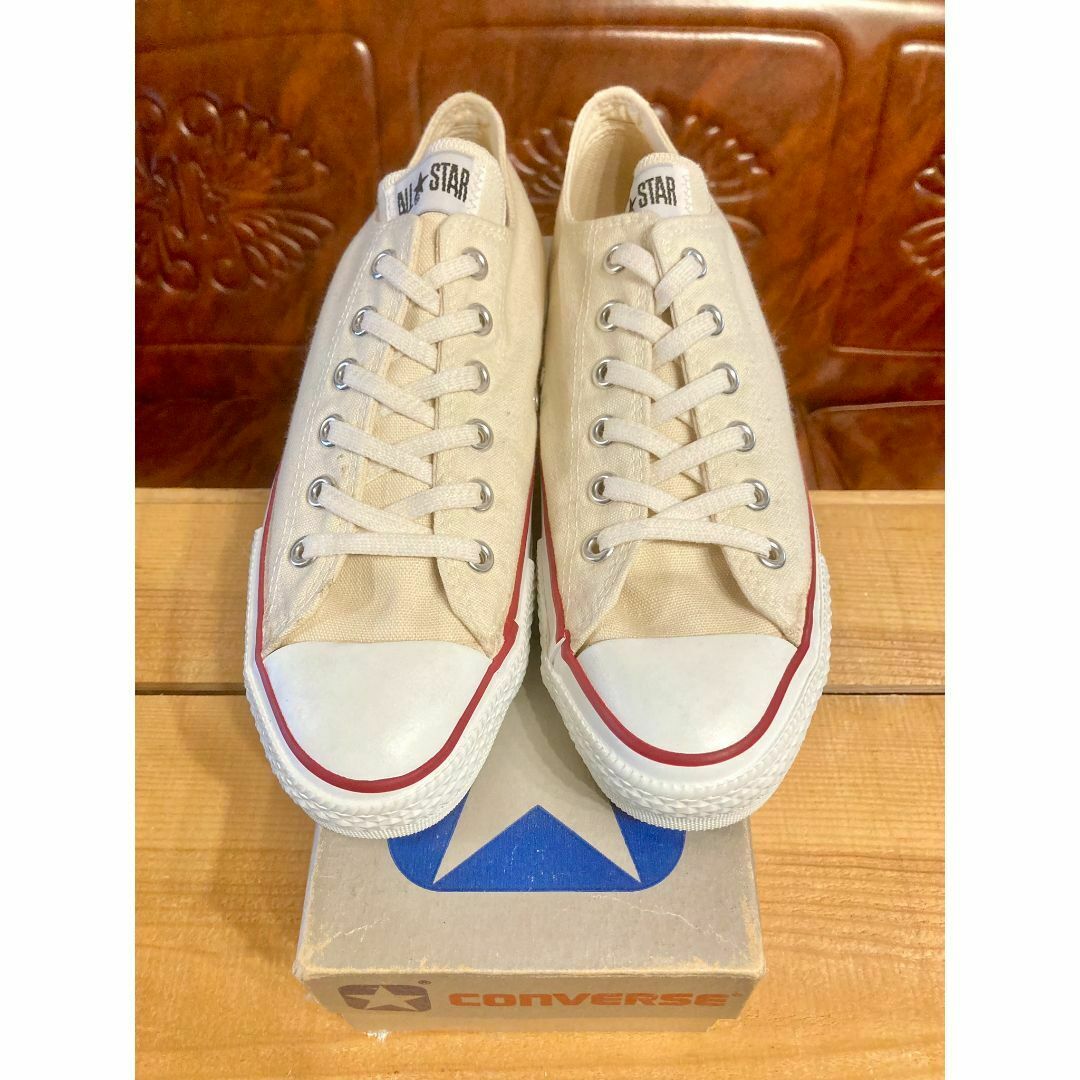 CONVERSE - ☆80s!USA!コンバース オールスター 生成り 銀箱 CONVERSE - ☆80s!USA!コンバース オールスター 生成り 銀箱