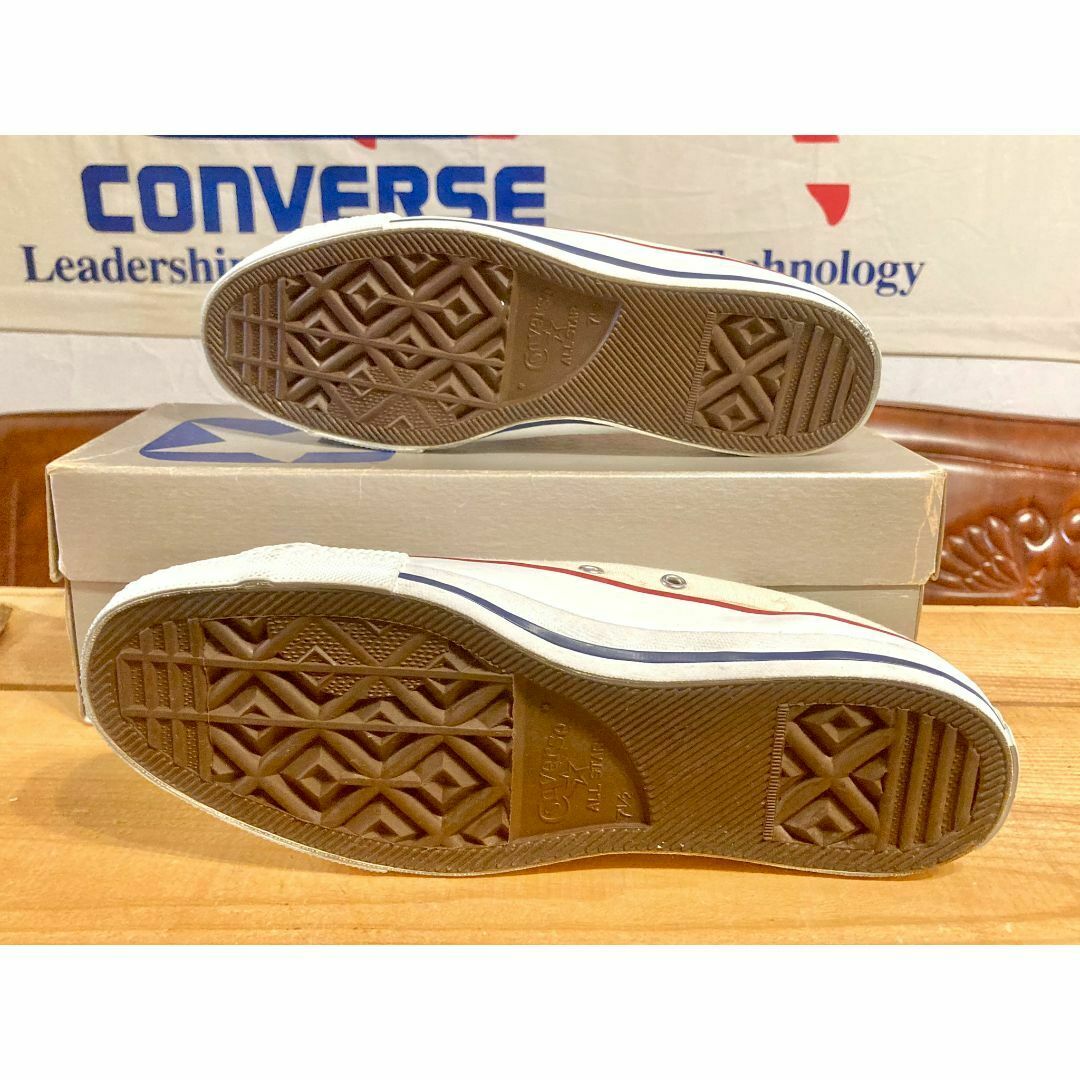 CONVERSE - ☆80s!USA!コンバース オールスター 生成り 銀箱 CONVERSE - ☆80s!USA!コンバース オールスター 生成り 銀箱