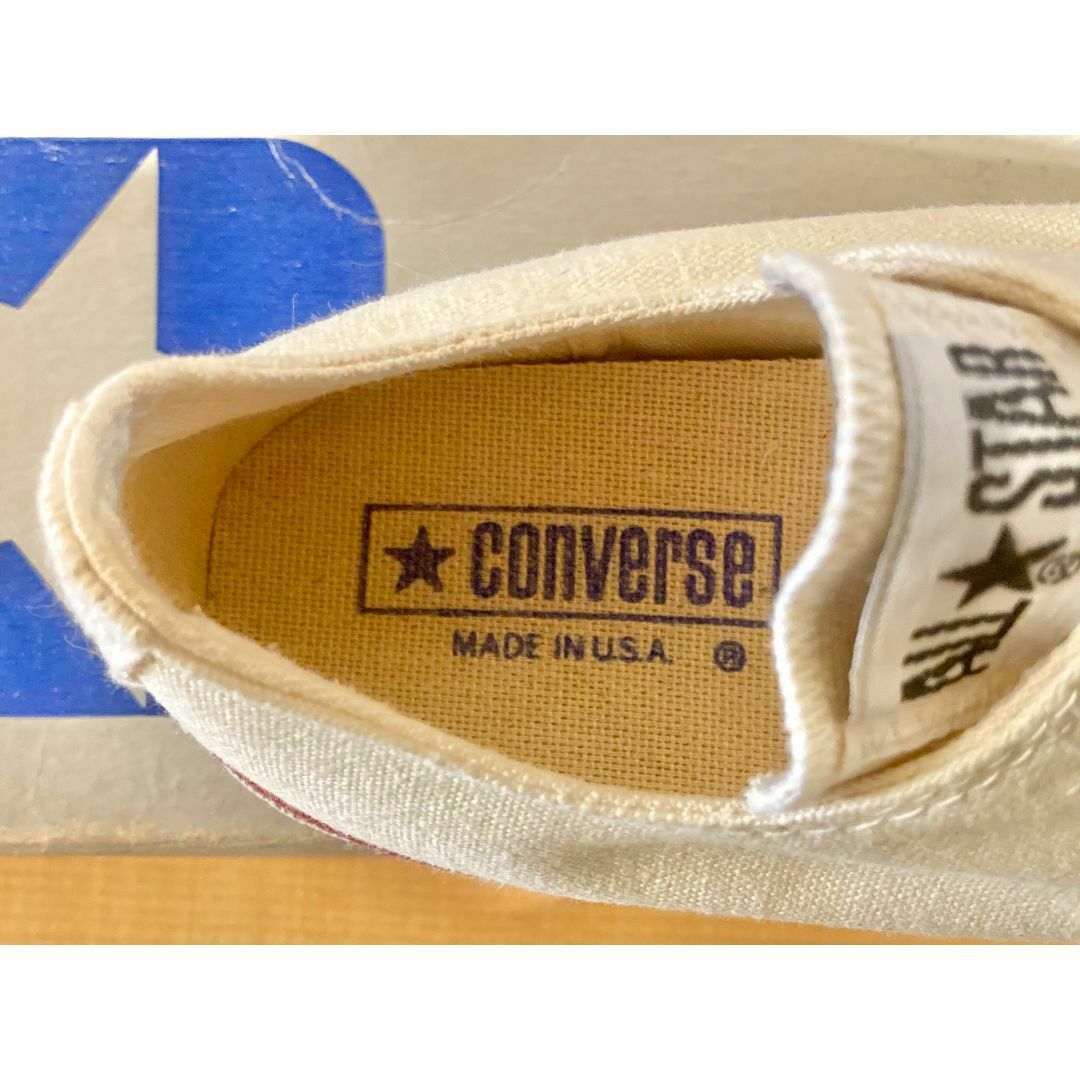CONVERSE - ☆80s!USA!コンバース オールスター 生成り 銀箱 CONVERSE - ☆80s!USA!コンバース オールスター 生成り 銀箱