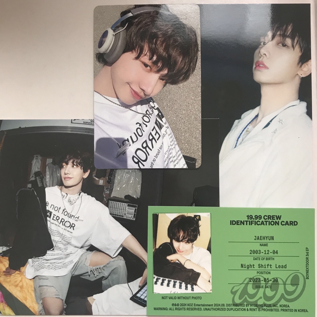 BOYNEXTDOOR☆HOW ジェヒョン トレカ ポラロイド 向かい合わ BOYNEXTDOOR☆HOW ジェヒョン トレカ ポラロイド 向かい合わ