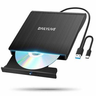 ❣️つなぐだけ❣️CD DVDドライブ　USB3.0 type-c 外付け(PC周辺機器)