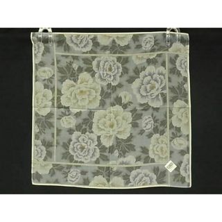 ケンゾー(KENZO)の■美品■ KENZO ケンゾー コットン100％ フラワー 花柄 スカーフ ハンカチーフ ポケットチーフ レディース ライトブルー系 DF5023(その他)