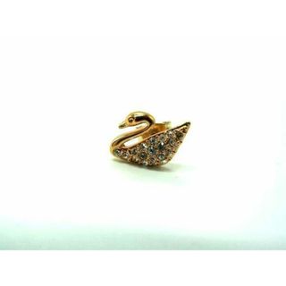 スワロフスキー(SWAROVSKI)の■美品■ SWAROVSKI スワロフスキー スワンモチーフ ラインストーン 片耳のみ ピアス アクセサリー ゴールド系 DF0749(その他)