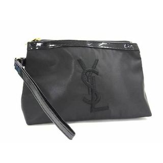 イヴサンローラン(Yves Saint Laurent)の■美品■ YVESSAINTLAURENT イヴサンローラン ナイロン ポーチ マルチケース 小物入れ レディース ブラック系 DF9284(ショルダーバッグ)