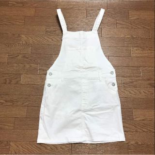 マウジー(moussy)の値下げ済！MOUSSY マウジー ホワイトデニム サロペットスカート(ミニワンピース)