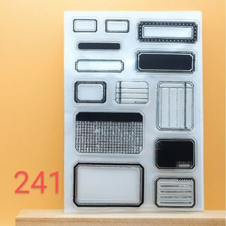 241．クリアスタンプ＊枠⑯(印鑑/スタンプ/朱肉)