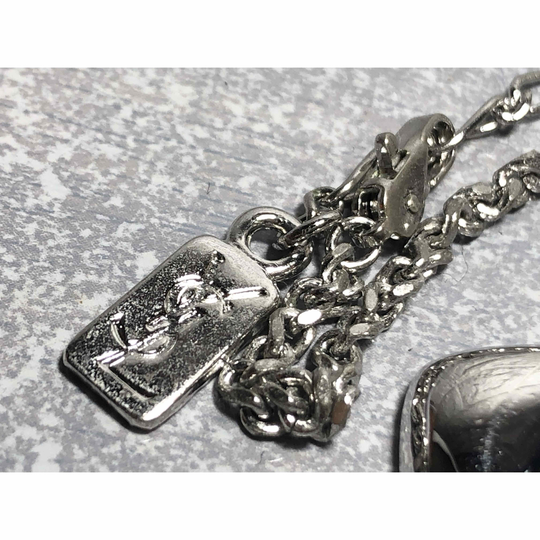 美品 イヴ サンローラン ネックレス シルバー カラー YSL 美品 イヴ サンローラン ネックレス シルバー カラー YSL