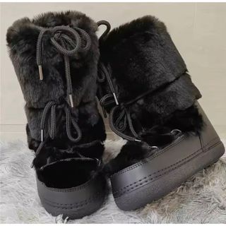 Yellow boots - 新品未使用♡ファーブーツ♡yelloみたいなLの Yellow boots - 新品未使用♡ファーブーツ♡yelloみたいなLの