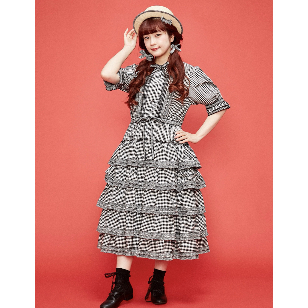 PINK HOUSE - アルカリ✖️青木美沙子コラボワンピース ブラック PINK HOUSE - アルカリ✖️青木美沙子コラボワンピース ブラック