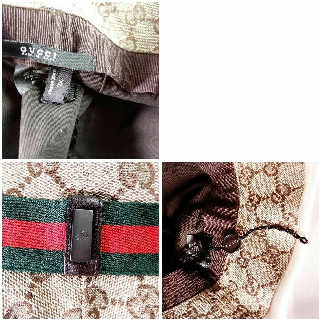 GUCCI - 極美品!GUCCI バケットハット GGキャンバス シェリー GUCCI - 極美品!GUCCI バケットハット GGキャンバス シェリー