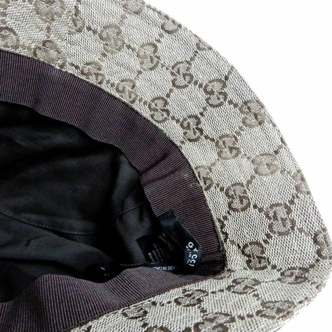 GUCCI - 極美品!GUCCI バケットハット GGキャンバス シェリー GUCCI - 極美品!GUCCI バケットハット GGキャンバス シェリー