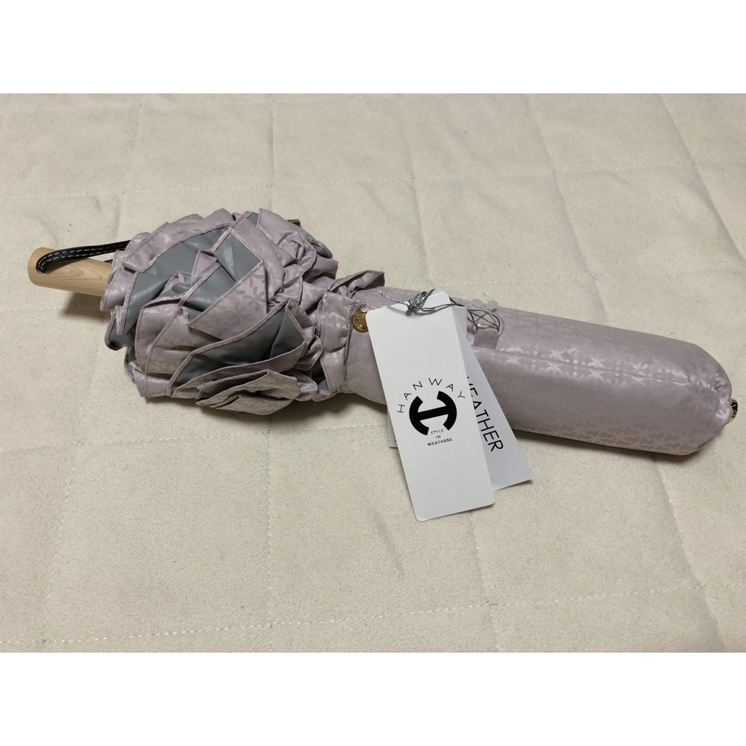 276新品ハンウェイ HANWAY 晴雨兼用折りたたみ日傘フリル楽折れ 276新品ハンウェイ HANWAY 晴雨兼用折りたたみ日傘フリル楽折れ