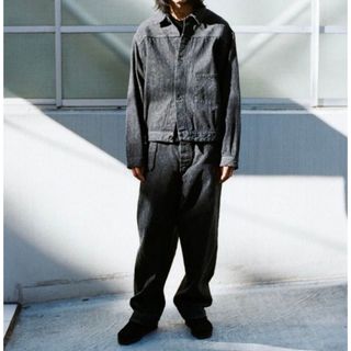 COMOLI - COMOLI デニム セットアップ ブラックエクリュの通販 COMOLI - COMOLI デニム セットアップ ブラックエクリュの通販