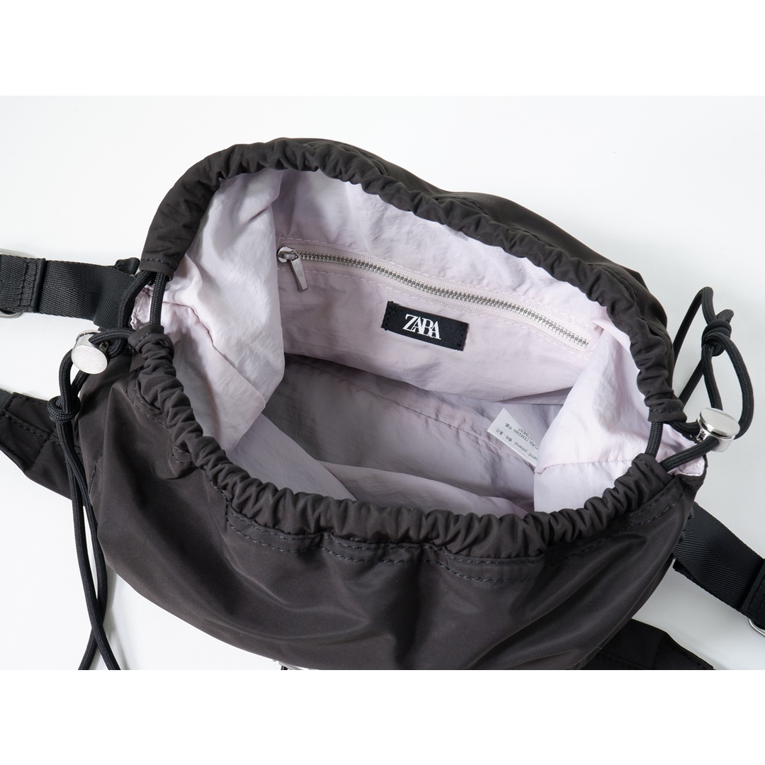 ZARA - ZARAザラ 2024SSナイロン バケットバッグ(ショルダー ZARA - ZARAザラ 2024SSナイロン バケットバッグ(ショルダー
