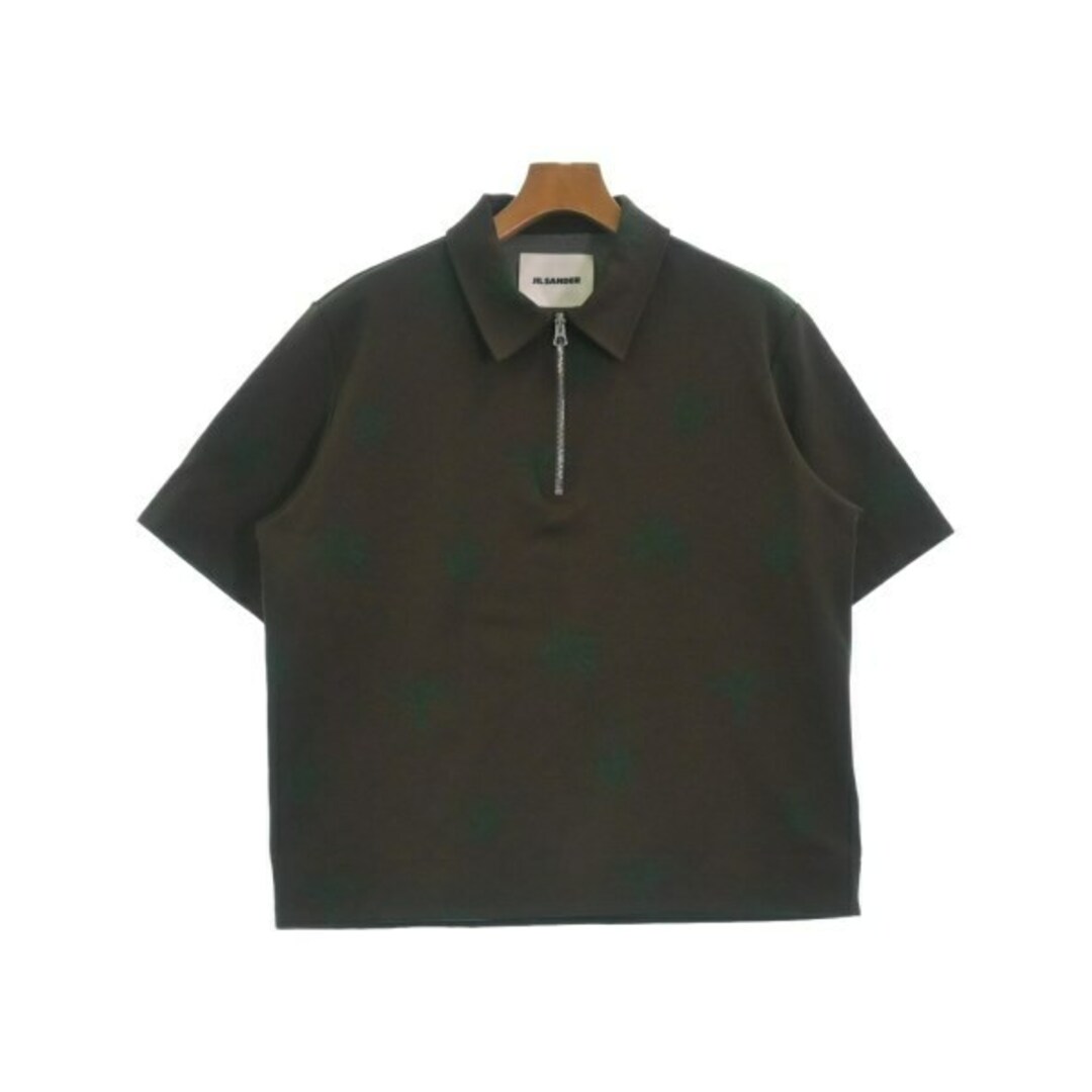 JIL SANDER - JIL SANDER カジュアルシャツ 46(M位) 茶x緑(総柄 JIL SANDER - JIL SANDER カジュアルシャツ 46(M位) 茶x緑(総柄