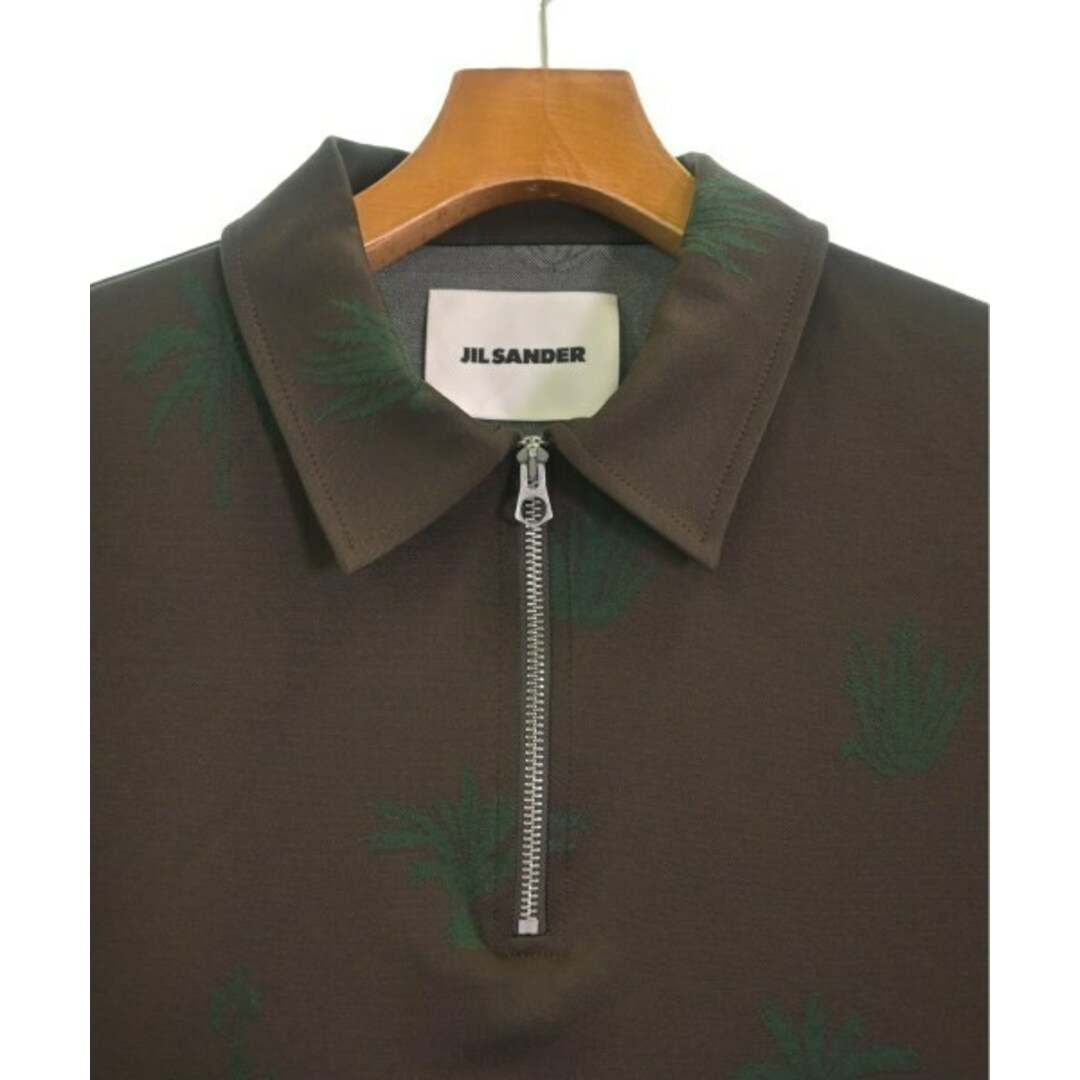 JIL SANDER - JIL SANDER カジュアルシャツ 46(M位) 茶x緑(総柄 JIL SANDER - JIL SANDER カジュアルシャツ 46(M位) 茶x緑(総柄