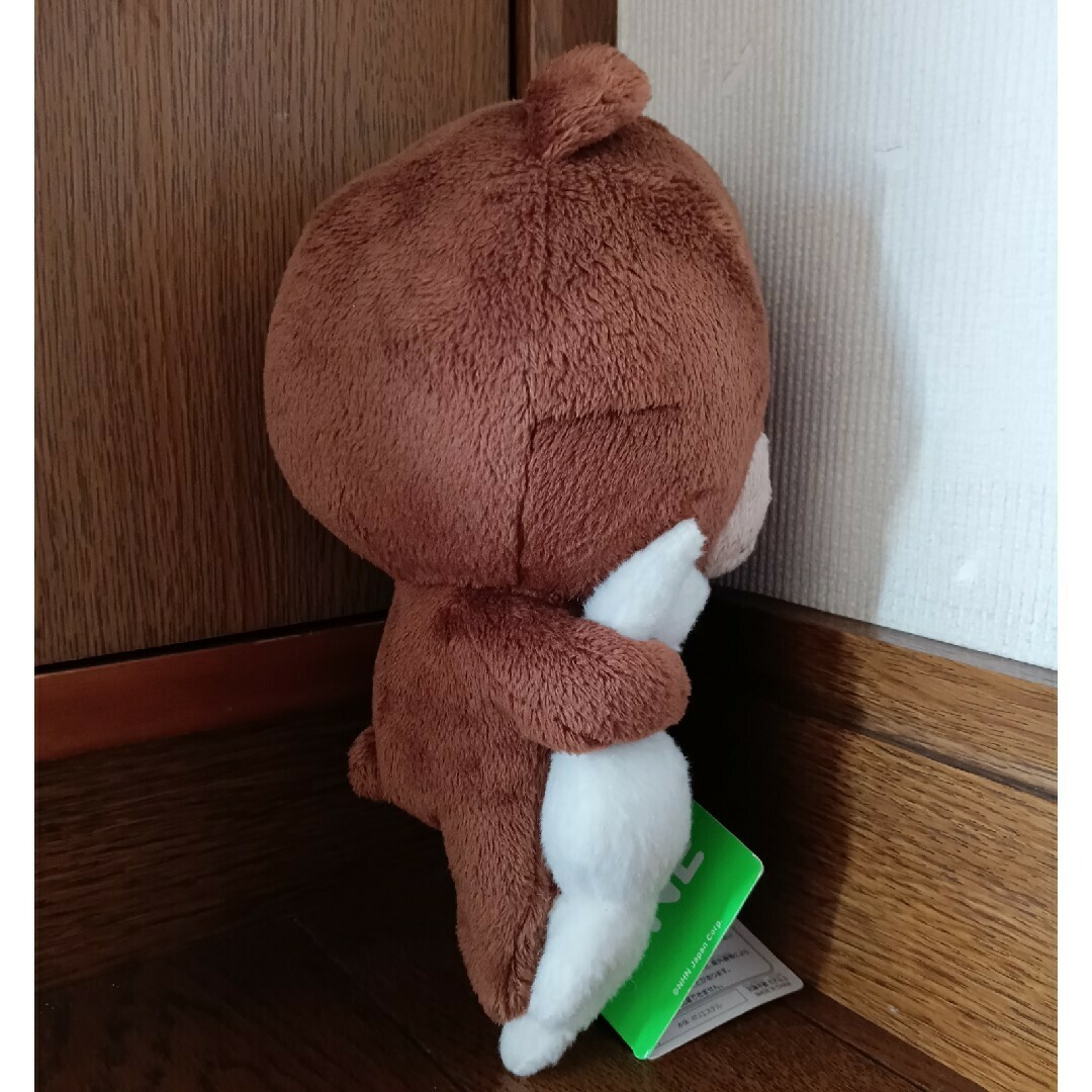 HELLO,FRIENDS LINE ぬいぐるみ ブラウン コニー耳持ちver.の HELLO,FRIENDS LINE ぬいぐるみ ブラウン コニー耳持ちver.の