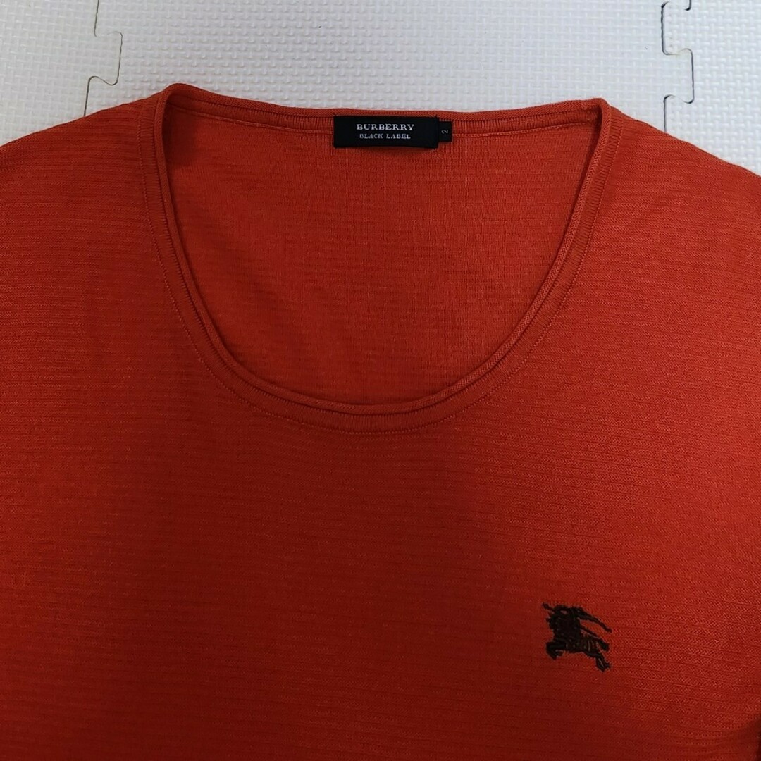 BURBERRY BLACK LABEL - バーバリー 刺繍ワンポイントロゴ 長袖T BURBERRY BLACK LABEL - バーバリー 刺繍ワンポイントロゴ 長袖T