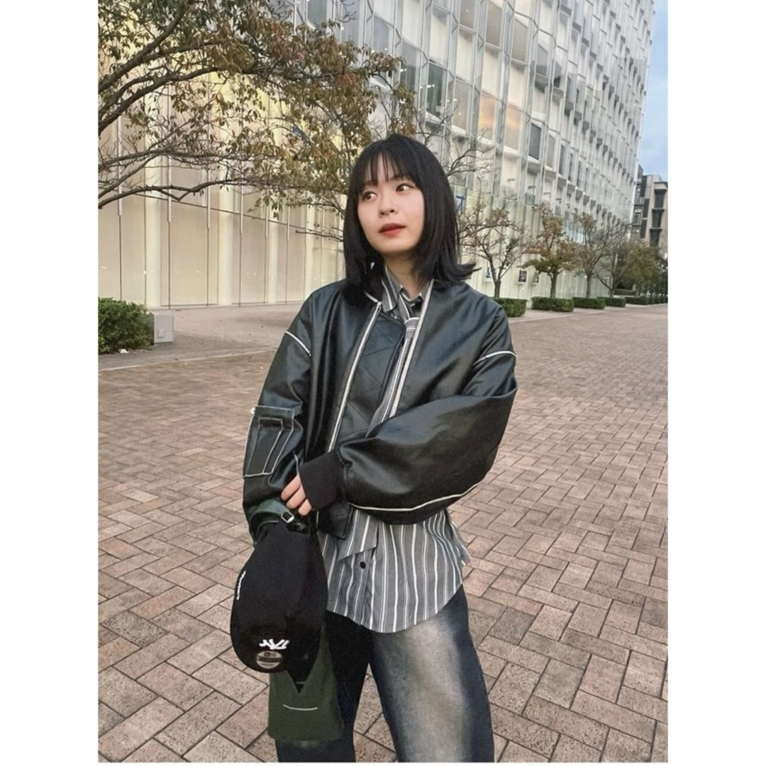 SeaRoomlynn - searoomlynn Vintage ECOレザー ブルゾン シー SeaRoomlynn - searoomlynn Vintage ECOレザー ブルゾン シー