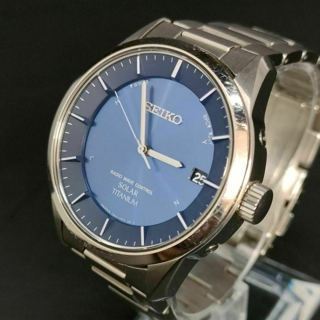 美品 稼働品 SEIKO セイコー スピリット ブルー シルバー 美品 稼働品 SEIKO セイコー スピリット ブルー シルバー