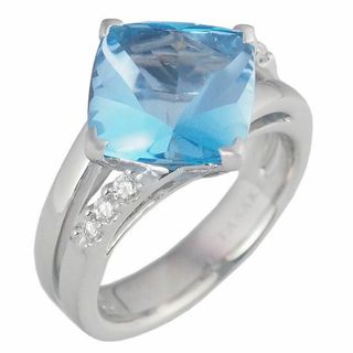 タサキ(TASAKI)のタサキ TASAKI ブルートパーズ ダイヤモンド/0.10ct リング 12号 K18WG 仕上済【中古】(リング(指輪))