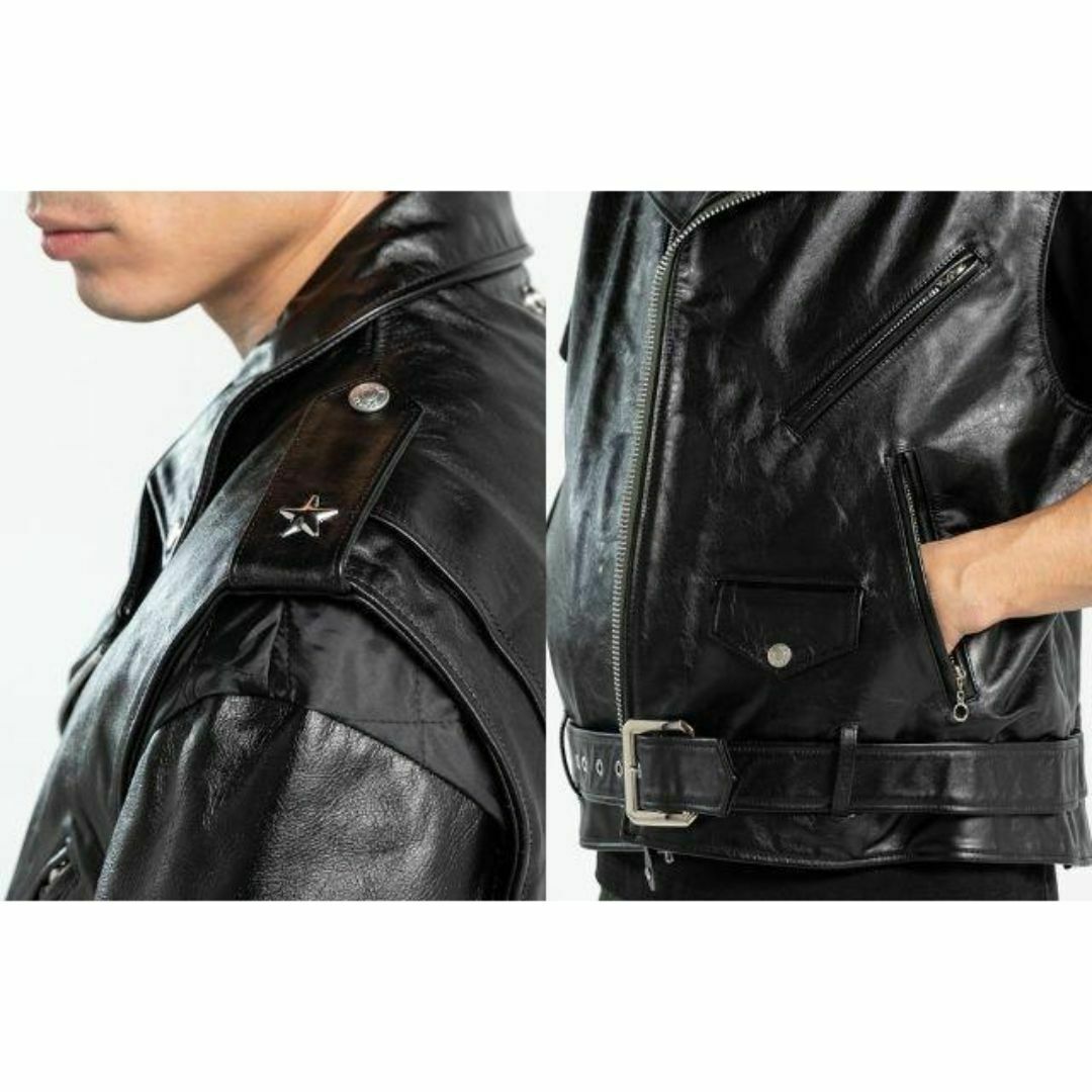 sacai - サイズ2 SACAI 22AW Schott レザーライダースジャケット sacai - サイズ2 SACAI 22AW Schott レザーライダースジャケット
