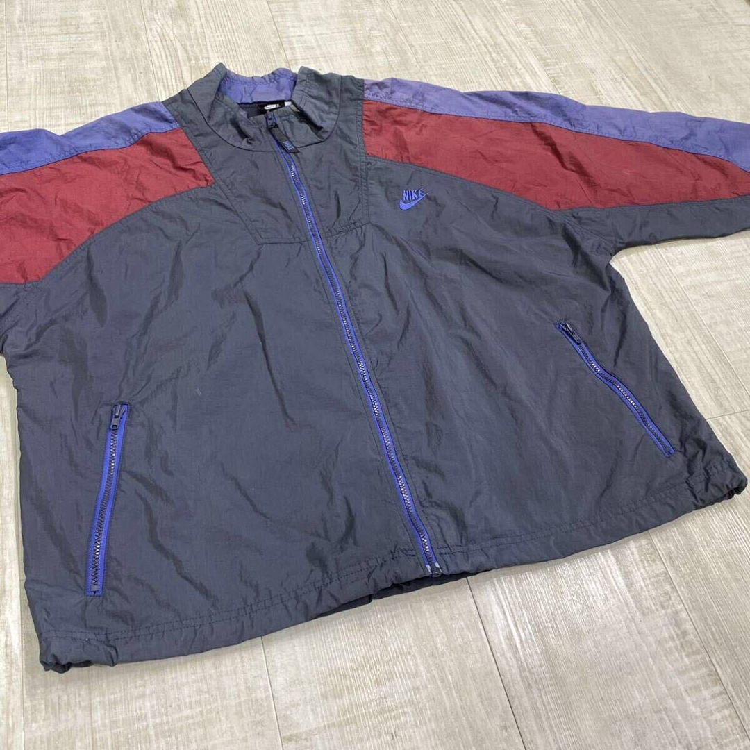 NIKE - 00s NIKE マルチカラー ナイロン ジップアップ トラック NIKE - 00s NIKE マルチカラー ナイロン ジップアップ トラック