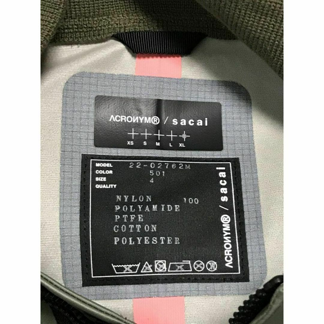 sacai - サイズ 4 SACAI x ACRONYM ボンバージャケット MA-1 sacai - サイズ 4 SACAI x ACRONYM ボンバージャケット MA-1