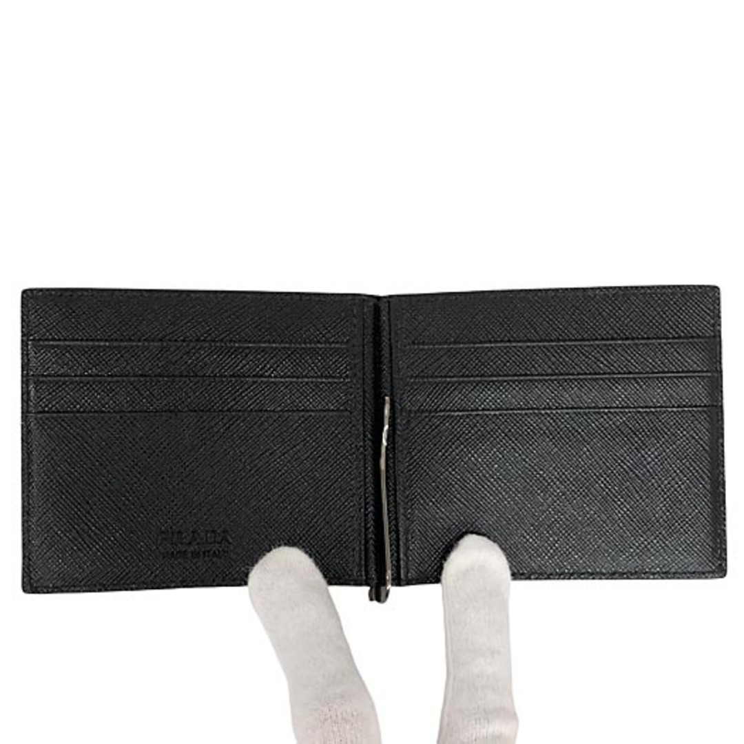 PRADA - プラダ マネークリップ付 サフィアーノレザー 財布 PRADA - プラダ マネークリップ付 サフィアーノレザー 財布