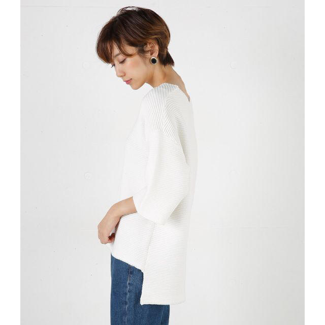 moussy(マウジー)のmoussy Vネックルーズプルオーバー ベージュ レディースのトップス(ニット/セーター)の商品写真