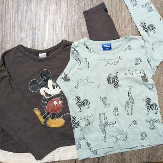 フタフタ(futafuta)のミッキー　ライオンキング　ロングTシャツセット　110(Tシャツ/カットソー)