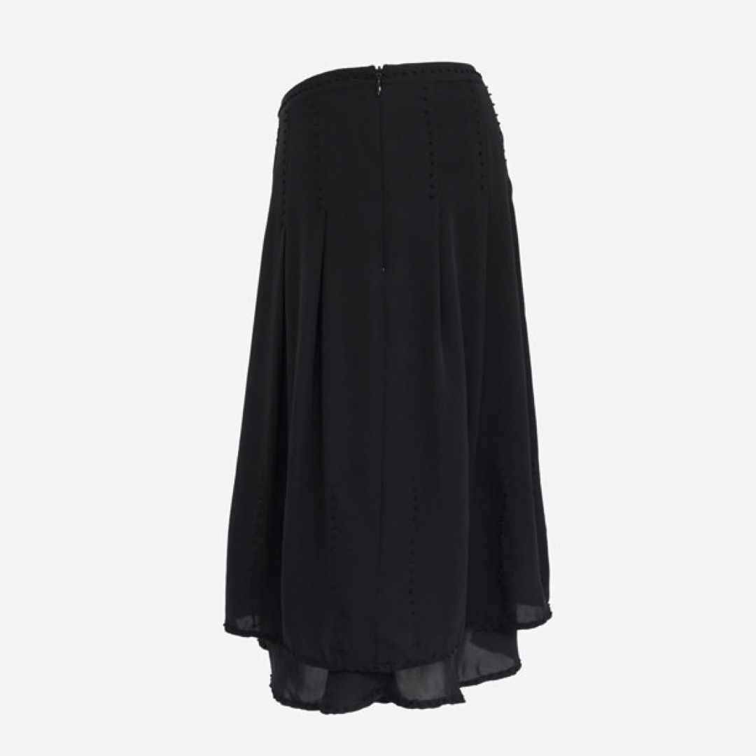 未使用 cacharel キャシャレル シルク ブラック シンプル スカート