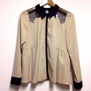 ページボーイ(PAGEBOY)のデコルテシースルー ブラウス(シャツ/ブラウス(長袖/七分))