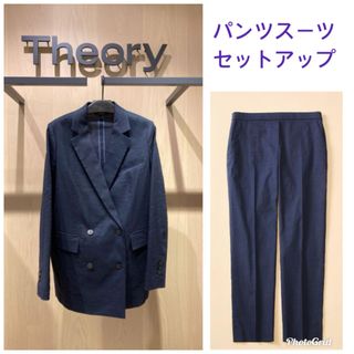 Theory - 【美品】ECO CRUNCH WASH Theoryパンツスーツの通販 Theory - 【美品】ECO CRUNCH WASH Theoryパンツスーツの通販