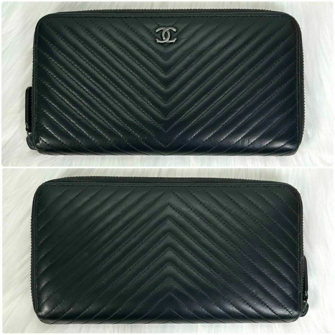 CHANEL - 希少✨シャネル CHANEL Vステッチ シェブロン 長財布 CHANEL - 希少✨シャネル CHANEL Vステッチ シェブロン 長財布
