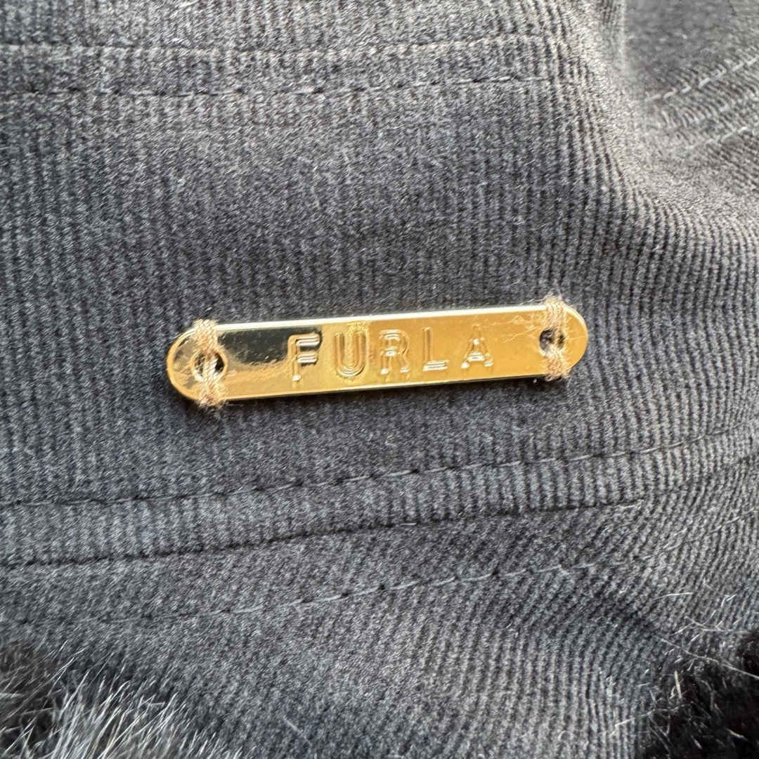 FURLA - ☆新品☆フルラ FURLA ファー付き バケットハット 黒 FURLA - ☆新品☆フルラ FURLA ファー付き バケットハット 黒
