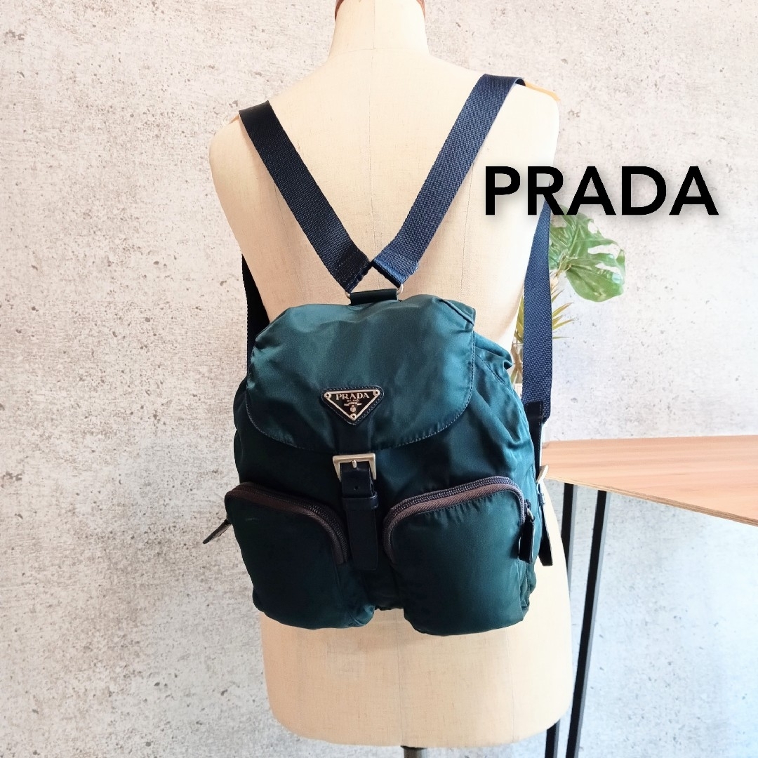 PRADA - 美品 プラダ ナイロン レザー ミニリュック バッグ PRADA - 美品 プラダ ナイロン レザー ミニリュック バッグ