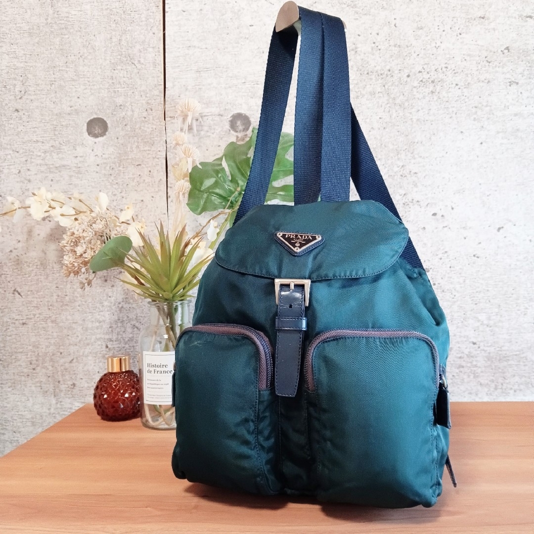 PRADA - 美品 プラダ ナイロン レザー ミニリュック バッグ PRADA - 美品 プラダ ナイロン レザー ミニリュック バッグ